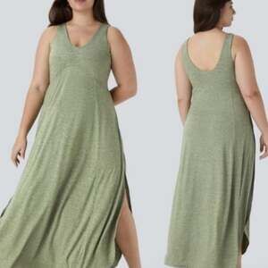 Halara U Neck Flowy Maxi Casual Plus Size Tank Dress XS NWT